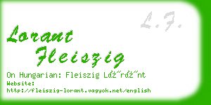 lorant fleiszig business card